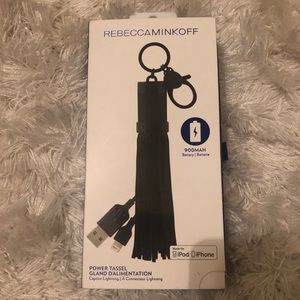 Always On Power Tassel Keychain - Rebecca Minkoff
